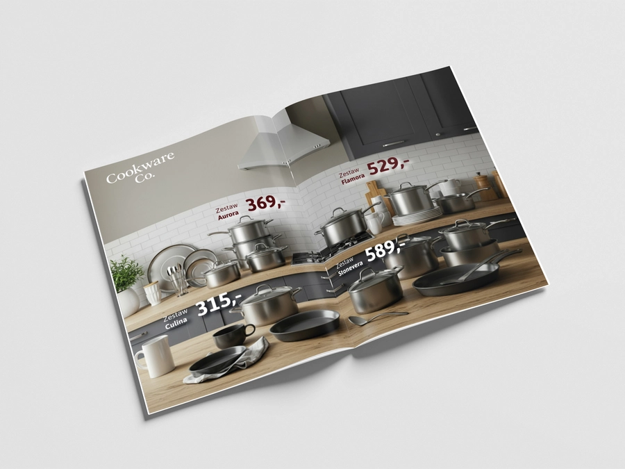 Gazetki reklamowe szyte – trwała oprawa na zszywki