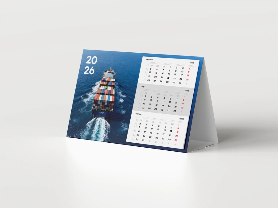 Kalendarze piramidka z klejonym kalendarium (miesięczne)