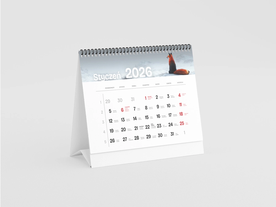 Kalendarze spiralowane piramidka (miesięczne) - drukarnia internetowa