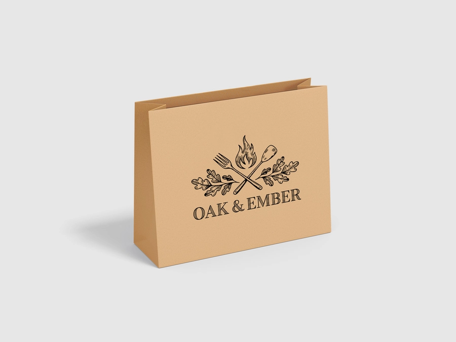 Torby papierowe Kraft bez uchwytów – druk w Drukarni Malina