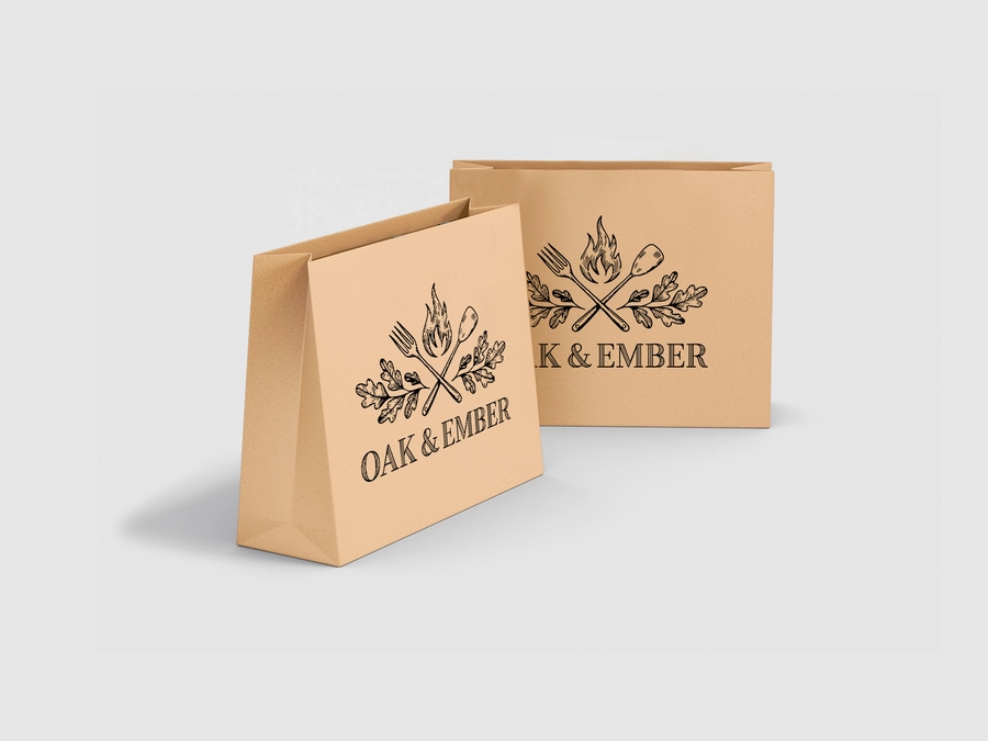 Personalizacja toreb papierowych Kraft bez uchwytów