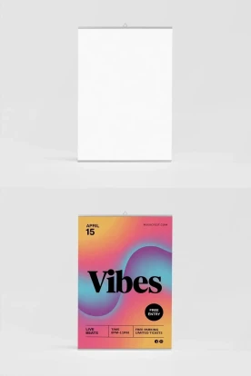 Plakaty jednostronne listwowane