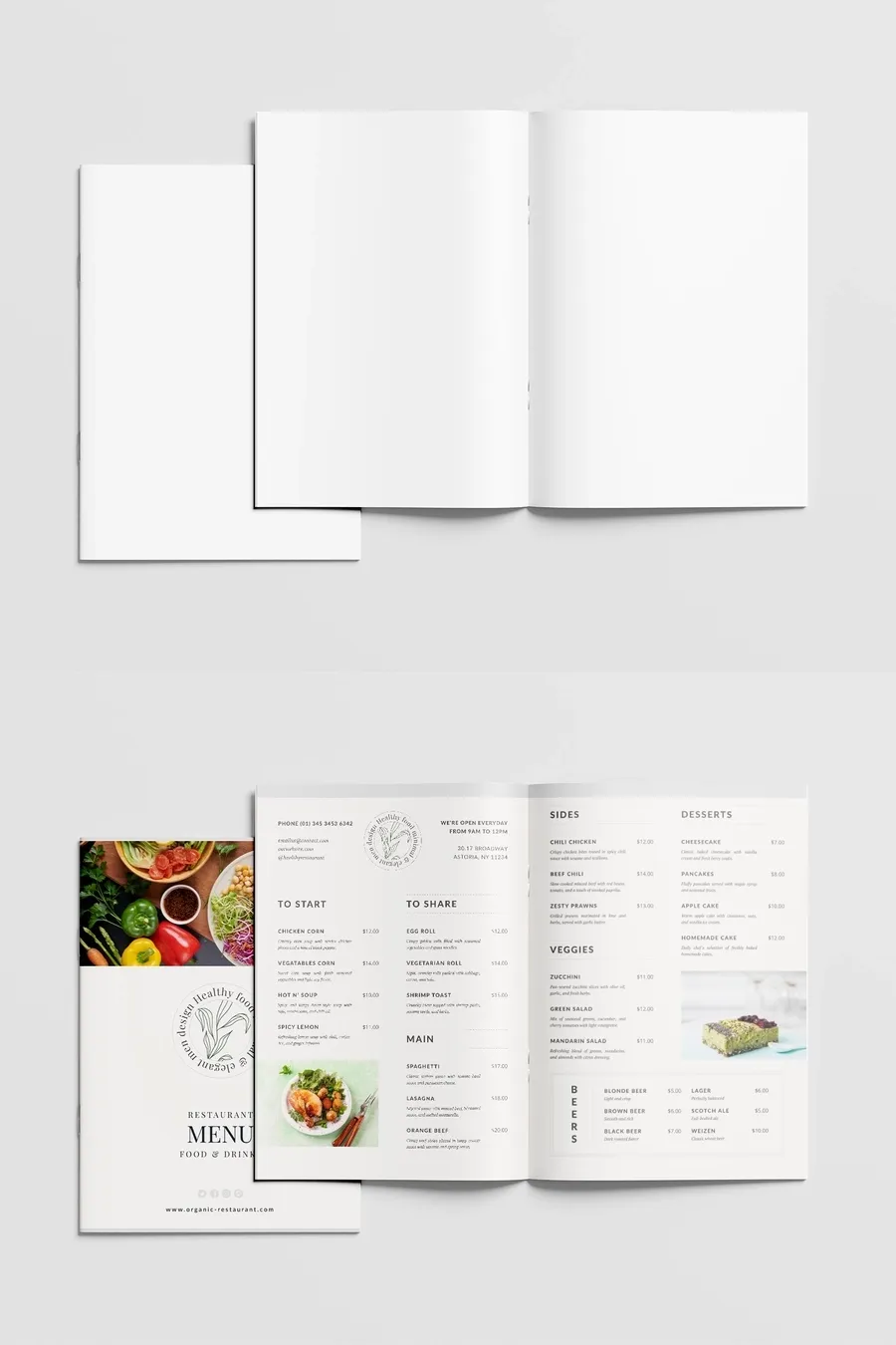 Menu szyte druk online