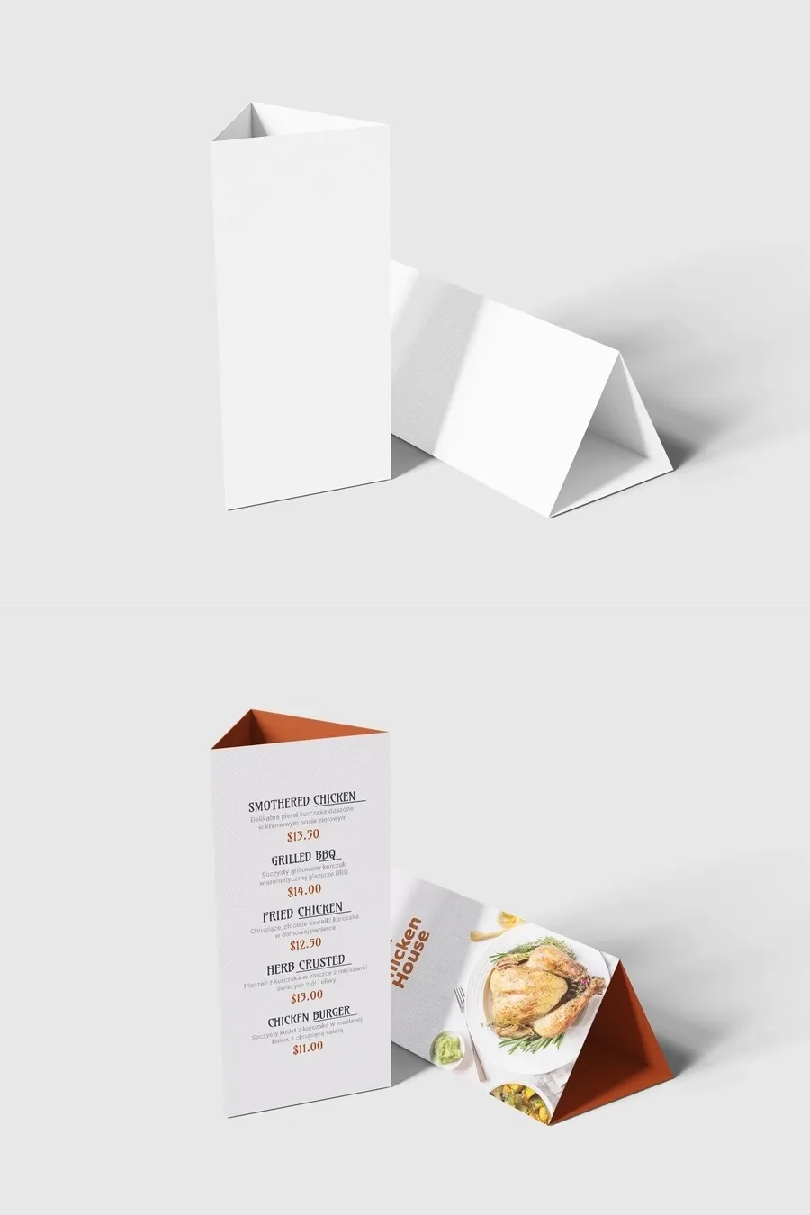 Prezentery trójkątne z zamkiem bezklejowym druk online