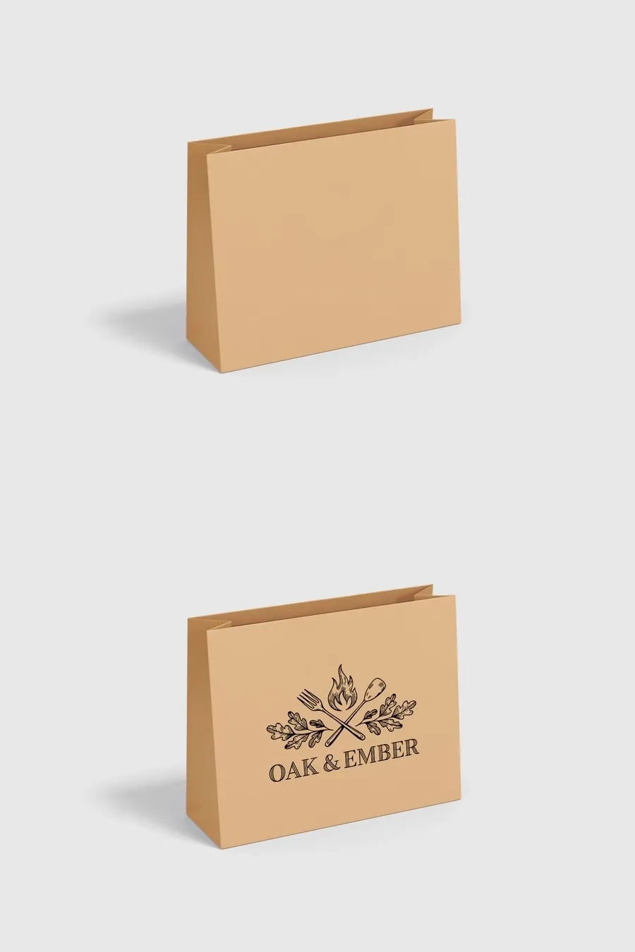 Torby cateringowe Kraft bez uchwytów druk online